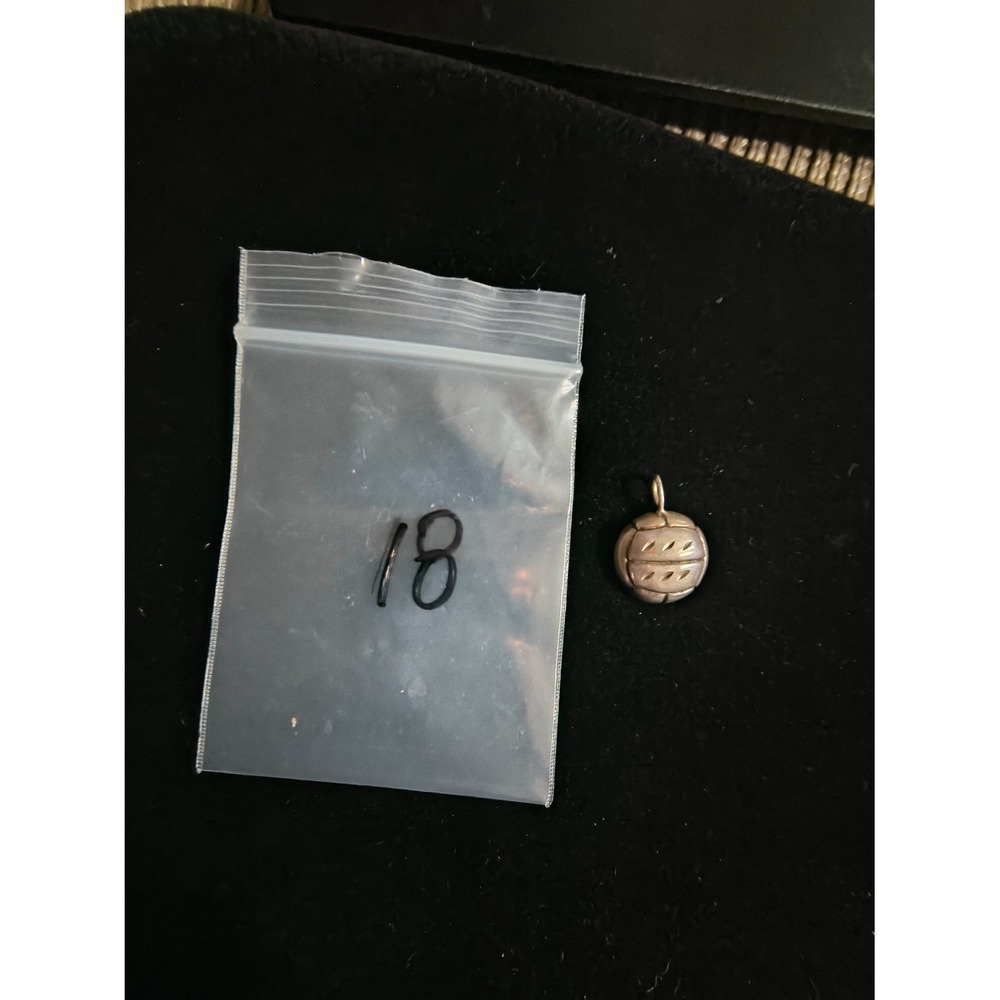 925 Sterling Silver Basketball Sports Charm Pendant Hollow Back